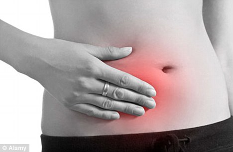 What causes a burning sensation in the lower abdomen?